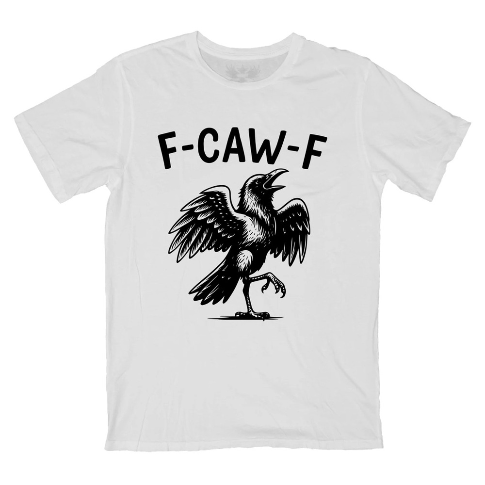 f-caw-f white graphic t-shirt